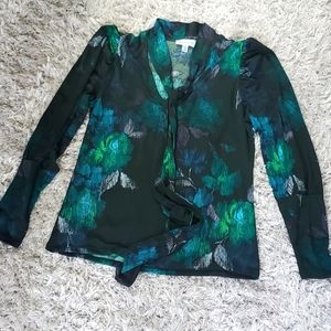 Veronica M tie neck stretch blouse